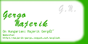 gergo majerik business card